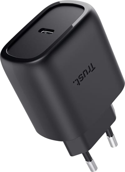 Trust Maxo GaN - 45W USB-C Oplader - Snellader voor laptop, tablet en smartphone - 2m Kabel - Zwart