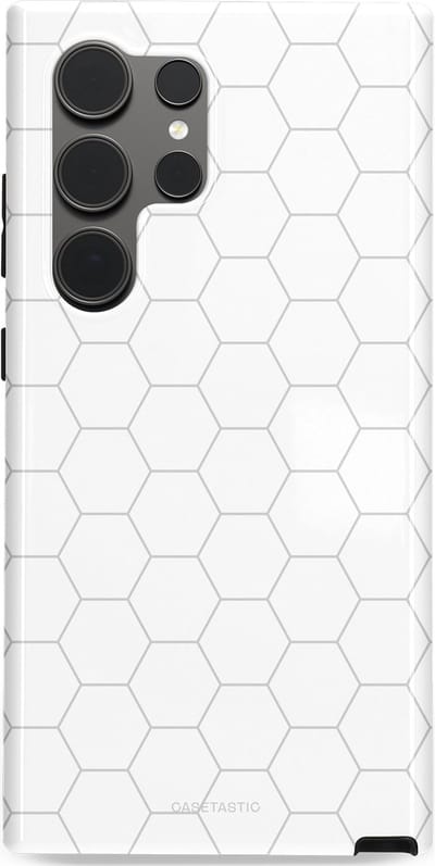 Casetastic Hoesje Geschikt voor Samsung S24 Ultra - Stijlvolle Beschermende Duo-layer Case - Zilverraat