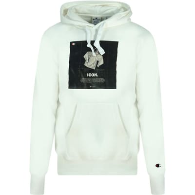 Champion Heren Icon Logo Hoodie (Wit)