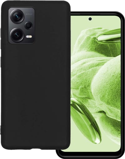 Hoesje Geschikt voor Xiaomi Redmi Note 12 Pro+ - Sterk & Shockproof - Hoes Cover - Siliconen Case - Zwart