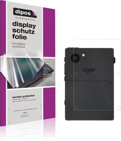 dipos – 4x Beschermfolie geschikt voor Light Phone 3 Rückseite | Krasbestendige & heldere Screenprotector Ultra-Thin