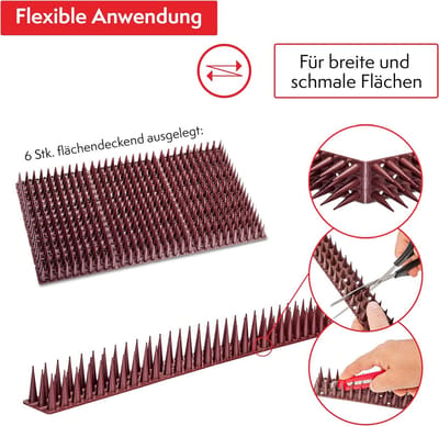 vogelafweer / vogelafweer / duivenafweer, kattenspikes, duivenbescherming, vogelbescherming, spikes,Pack of 6
