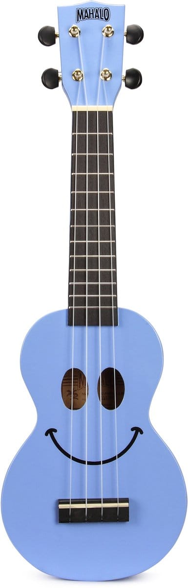 Soprano ukelele - Mahalo U-SMILE - Smiley Series - Lichtblauw - Met draagtas