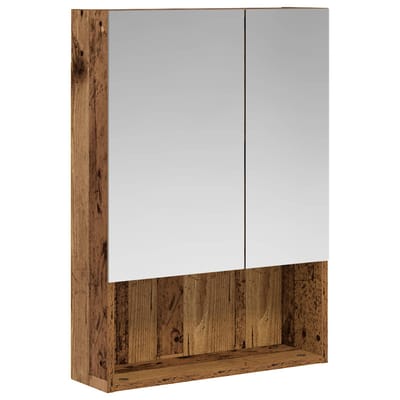vidaXL Badkamer spiegelkast Oudhout 50 x 14,5 x 70 cm Bewerkt hout