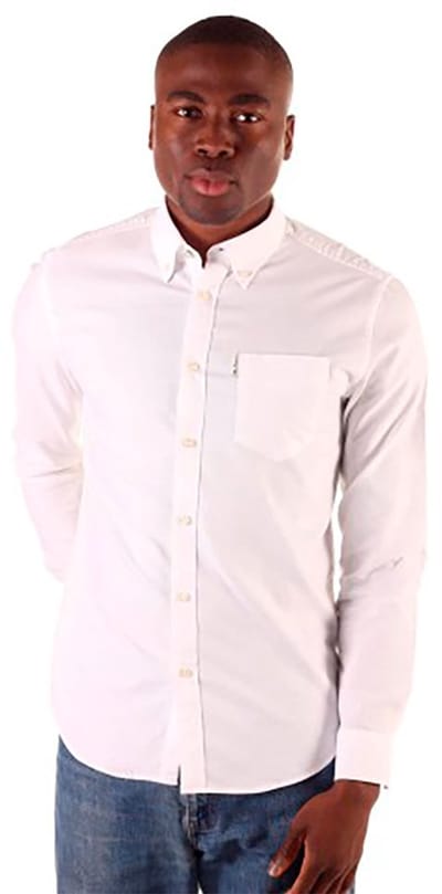 Ben Sherman Signature Oxford Overhemd Met Lange Mouwen Wit S Man