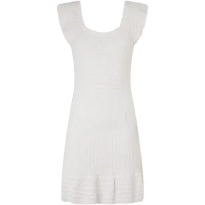 Pepe Jeans Gesa Mouwloze Korte Jurk Wit M Vrouw