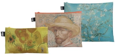 LOQI Zip Pockets - Sunflowers, Self-Portrait with Straw Hat, Almond Blossom gerecycled