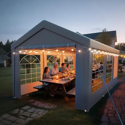 Feesttent 3x4 m - Waterdicht, Stabiel & UV-bestendig met Zijwanden