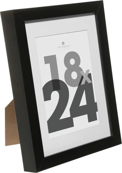 Atmosphera fotolijstje voor een foto van 18 x 24 cm - zwart - foto frame Eva - modern/strak ontwerp