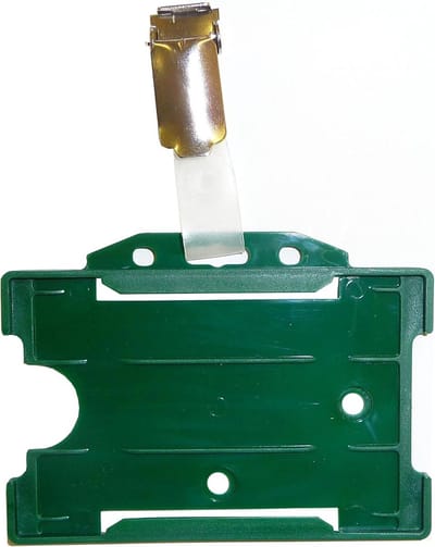 ID Kaarthouder - Badgehouder Zakclip - Veilig Identificeren - Bio-afbreekbaar Materiaal - 9x6.5cm - Groen