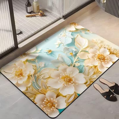 Badkamer Sneldrogende Deurmat Diatomeeënaarde Absorberende Vloermat Toilet Toiletingangsdeur Antislipmat Diatomeeënaarde Voetmat 50 * 80cm [crystal velvet]