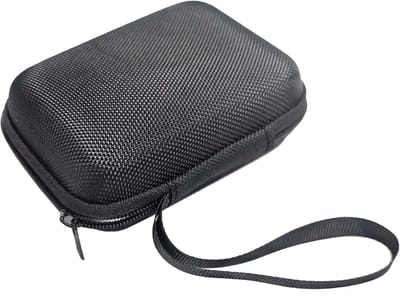 Een multifunctionele opbergtas geschikt voor Action6-camera's, CCD-camera's, SSD's en opladers, die zorgt voor georganiseerde opslag, bescherming en schokbestendigheid (zwart).