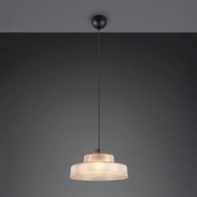 Reality Leuchten Hanglamp Abella, amber, Ø 35 cm, glas, E27