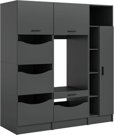 xonox.home Free wasmachine-ombouwset (B/H/D: 166x195x68 cm) in antraciet imitatie