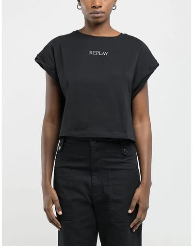 Replay W3417.000.20994 T-shirt Met Korte Mouwen Zwart 2XS Vrouw