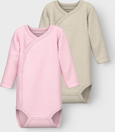 NAME IT NBNBODY 2P LS WRAP SOLID NOOS Unisex Body - Maat 74