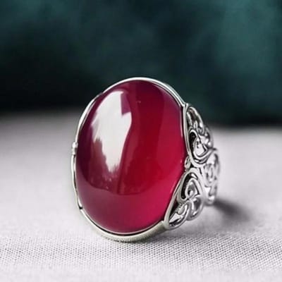 Vintage Rode Kristal Zirkoon Ring voor Vrouwen Meisjes Nieuwe Mode Koperkleur Geometrie Metalen Ringen Bruiloft Feest Sieraden Cadeaus Adjustable brown