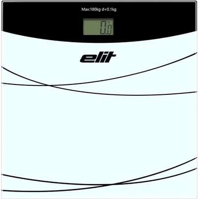 Elit digitale weegschaal- LCD display- max.gewicht 180 kg- met tarrafunctie- zwart.