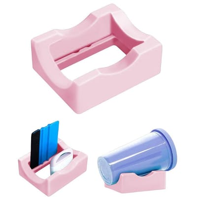 Siliconen Bekerhouder Multifunctionele Antislip Kleine Tumbler Stand Bekerhouder Voor Flessen Ambachten Siliconen Bekerhouder roze