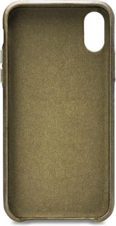 Senza Desire Cardslot Leren Backcover Hoesje - Geschikt voor iPhone XS / X - Burned Olive