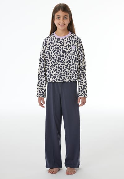 Lange pyjama met dierenprint in marshmallow - Nightwear 104