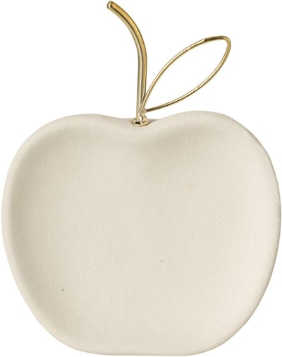 J-Line bord Appel - poselein - wit/goud