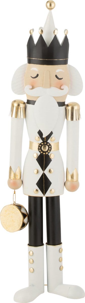 J-Line figuur Notenkraker - ijzer - zwart/wit - medium