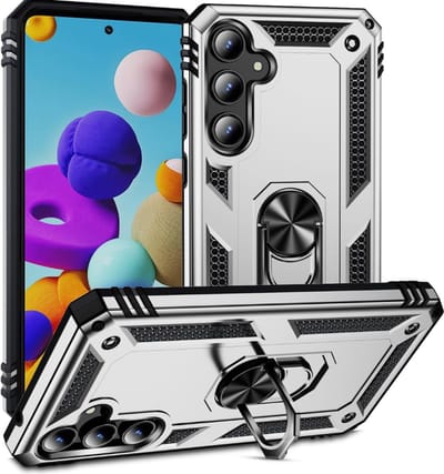 Cityhoesje-Samsung A55-Backcover-Geschikt voor A55-Akhterkantje – Zilver
