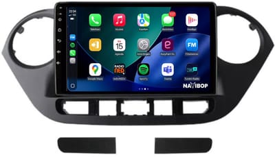 Geschikt voor Hyundai I10 (2014 t/m 2017) | 9 inch Android 15.0 CarPlay autoradio | Draadloos CarPlay & Android Auto | 2GB RAM + 32GB | Mic, Camera (AHD) & DAB+ | Bluetooth & WiFi | NAVIBOP NB-1833 | Bouwjaar 2014 t/m 2017