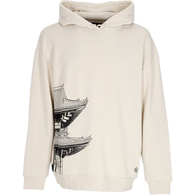 Bench Tokyo Over Hoodie Lichtgewicht herenhoodie Beige/zwart