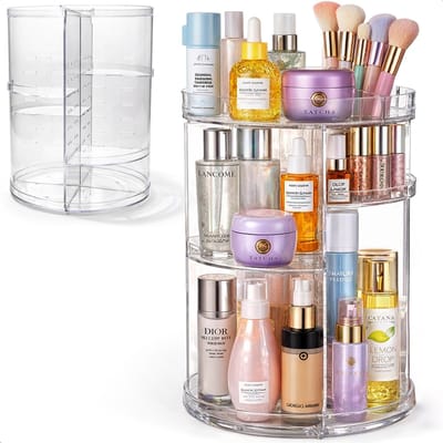 Draaibare make up organizer - Transparant - Draaibaar - Voor - Make-up borstels - Make-up sponsje - Make-up tafel - Doos meisjes - Geschenkset - kinderen set - voor meisjes