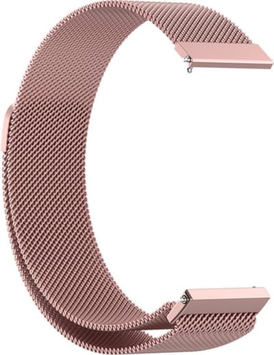 By Qubix - Geschikt voor Garmin bandje - Geschikt voor Garmin Approach S12 / S40 / S42 - Milanese bandje - Rosé goud - Smartwatch bandje 20mm