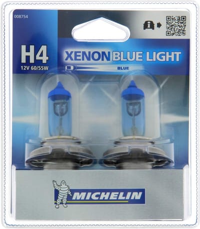 H4 Autolamp Set 12V 60/55W Blauw Xenon Effect