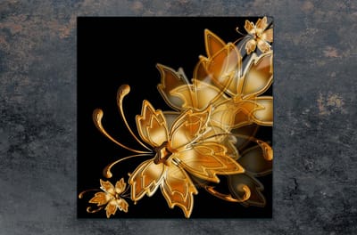 TMK ArtDeko - Snijplank - 50x52 cm - Gouden Beschermpaneel - Glas