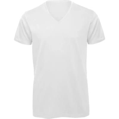 V-hals T-shirt B&C Organic Inspire