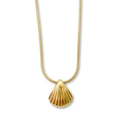 Marama - Ketting Schelpje Goud - stainless steel - gold plated - verstelbaar - damesketting - nikkelvrij - subtiele ketting - zomer