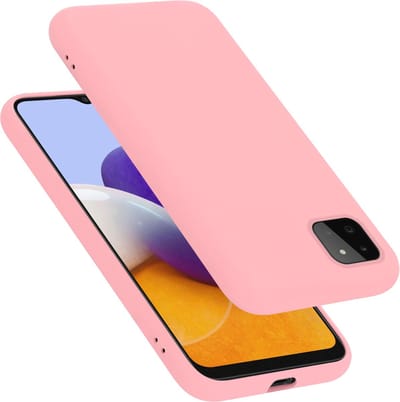 Cadorabo Hoesje geschikt voor Samsung Galaxy A22 5G in LIQUID ROZE - Beschermhoes gemaakt van flexibel TPU silicone Case Cover