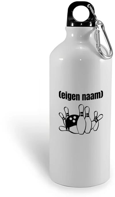 Hacebo® - bowlen kegels met eigen naam waterfles - Bowlen - ieman die graag bowlt - sport - kegel - bal - verjaardag cadeau - kado - water fles - 400ML