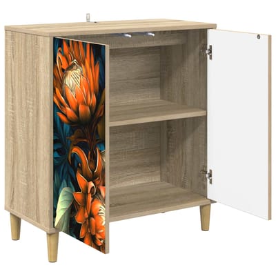 vidaXL - Dressoir - LOCHEM - Sonoma - 69 - x - 33 - x - 75 - cm - Bewerkt - hout
