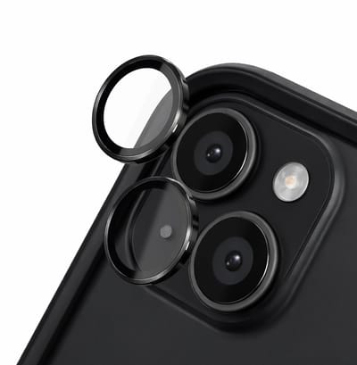 Rhinoshield, Lens Protector geschikt voor iPhone 15 / 15 Plus - Anti-Scratch, Zwart