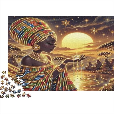 Maanpuzzel 1000 stukjes - Educatief spel - Ontspanning thuis - Recyclebaar karton - 52 x 38 cm - Multi