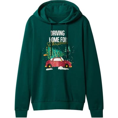 esmara Men Heren kersthoodie (Groen, M)
