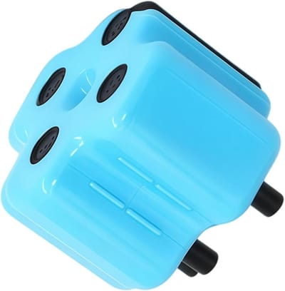 Wiskunde Stempelroller - Rekenroller Cijferstempel - Rekenen Oefenen - 4-in-1 Sommen Genereren - 9 x 9 x 6 cm - Blauw