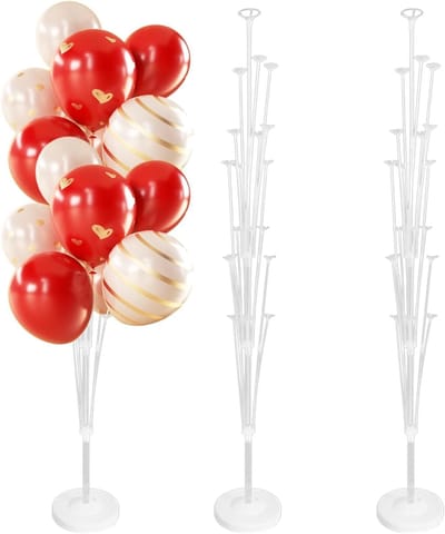 Set van 3 Ballonhouders, 160 cm Hoog, Herbruikbare Ballonstandaard voor Verjaardag en Bruiloft Decoratie, Ideaal voor Feestjes en Evenementen