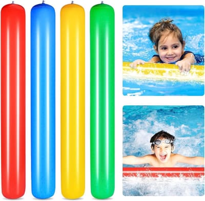 Zwemnoedels voor kinderen en volwassenen - 4 stuks opblaasbare drijfsteunen voor zwembad en aquasport