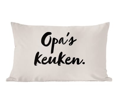 Sierkussens - Kussentjes Woonkamer - 60x40 cm - Opa's keuken - Taupe - Quote