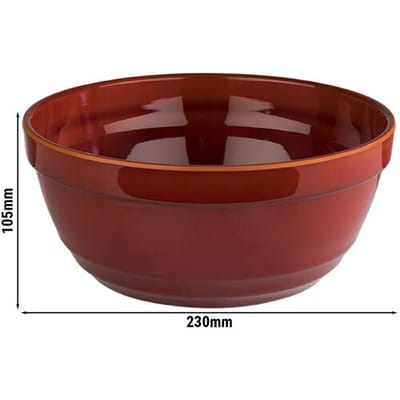 GGM Gastro (6 Stück) Schale - EMMA - Melamin - 2,3 Liter - Ø 230mm - Rot