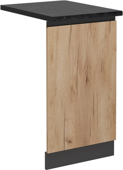 Vicco R-Line Vaatwasserfrontpaneel – 45 cm, WB Antraciet Krachtige eik goud