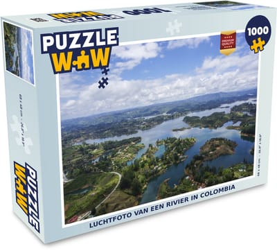 Puzzel Luchtfoto van een rivier in Colombia - Legpuzzel - Puzzel 1000 stukjes volwassenen