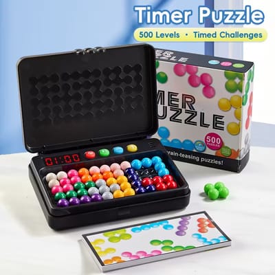 500-Niveau STEM Puzzelspel met Timer – Educatief Breinbreker Spel voor Kinderen, Tieners & Volwassenen – Probleemoplossing & Kritisch Denken